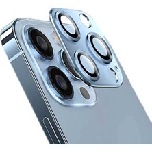 Esmo Home 13 Pro ile Uyumlu Kamera Lens Koruyucu Çerçeveli Koruyucu Cl-03 Mavi