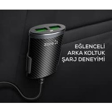 Esmo Home ZR-C502 2+2 Araç Şarj Seti 4 Telefonu Aynı Anda Şarj Edebilir