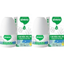 Esmo Home SIVENO%100 Doğal Roll-On Aloe Deodorant Ter Kokusu Önleyici Bitkisel Lekesiz Vegan 50 ml (2 Paketi)