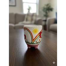 Esmo Home Inek Kupa 08 El Yapımı 3D Krem Parlak Kupa - El Yapımı Seramik Kupa