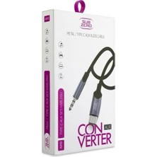 Esmo Home Type-C Aux Dönüştürücü Metal Hasır Kablo (AX90 Type-C Aux)