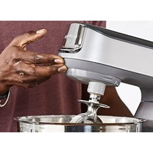 Esmo Home Kenwood Titanium Chef Baker Mutfak Şefi KVC85.004SI Silver Entegre Tartılı, Çift Hazne, 1200 Watt Stand Mikser, Hamur Yoğurma Makinesi, Paslanmaz Çelik 5 Lt Hazne, Sıçrama Önleyici Kapak