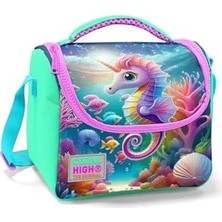 Esmo Home Coral High Kids Mavi Su Yeşili Denizatı Desenli Thermo Beslenme Çantas 11788
