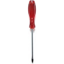 Esmo Home Klasik Düz Uçlu Tornavida, Kırmızı Şeffaf Sap, 7mm x 150MM, Şişman Gövde