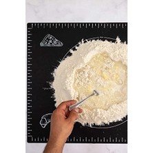 Esmo Home Noksi Hamur Matı, Kaymaz, Silikon Hamur Açma ve Hamur Kesme Matı (NKS168)