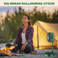 Esmo Home Robeve Masaüstü Vantilatör Şarjlı Vantilatör Yükselebilen Fan Soğutucu Fan Klima Serinletici 3 Kademeli Hız Ayarı Asorti Renk