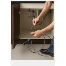 Esmo Home Kanal Açma Teli, 9 mm Kalınlık, Dayanıklı Metal Tel, Lavabo ve Gider Borusu Açacağı, Tıkanıklık Giderici, Spiral Tel, Ergonomik Sap, Kolay Kullanım, Lavabo, Tuvalet, Banyo, Küvet Açıcı (10 M)