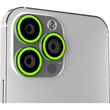 Esmo Home Iphone 11 Serisi / 12 Serisi / 13 Serisi Tüm Modelleri Için Uyumlu Karanlıkta Parlayan Fosforlu Kamera Lens Koruyucu(3'lü Set) (12 Pro, Yeşil)