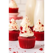 Esmo Home Takribi 200 Adet Büyük Boy Kırmızı Muffin Kek Kalıbı, Cupcake Kağıdı, Browine Kalıbı 50X40 mm