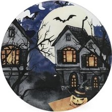 Esmo Home Keramika Halloween Blue Castle Servis Tabağı 26 cm 19951