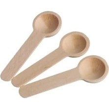 Esmo Home 6 Adet Doğal Ahşap Baharat ve Reçel Kaşığı Ahşap 6 Lı Yuvarlak Kaşık