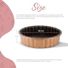 Esmo Home Serenk Fun Cooking Papatya Alüminyum Döküm Granit Kaplama Tart Kalıbı 28 cm Sarı