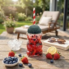 Esmo Home Goggy Bear - Cam Ayıcık Figürlü Içecek Bardağı - 500 ml