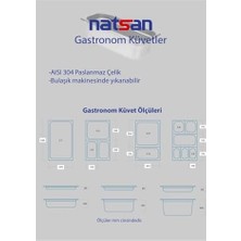 Esmo Home Paslanmaz Çelik Gastronom/gastronorm Küvet Kapak 1/2