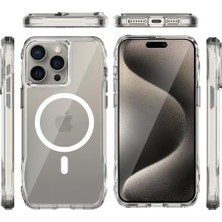 Esmo Home Bix 15 Pro Octagon Hava Yastıklı Magsafe Kılıf Maksimum Korumalı Kristal Şeffaf