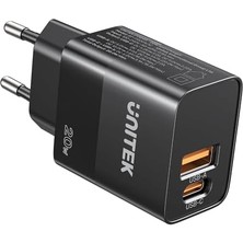 Esmo Home Unitek 20W Hızlı Şarj Adaptörü 1*usb-C 1*usb-A (P1124ABK-EU)