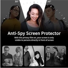 Esmo Home - Galaxy S23 Ultra ile Uyumlu Oval Kenarlı Kavisli Privacy Hayalet Tam Kaplar Ensek Cam