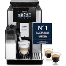 Esmo Home De'longhi Primadonna Soul Perfetto Ecam 612.55.SB Tam Otomatik Kahve Makinesi, Lattecrema Süt Sistemi ve Bean Adapt Teknolojisi, 18 Tarif (Türkçe Olmayabilir), Renkli Ekran Uygulaması Kontrolü,
