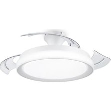 Esmo Home Philips Bliss Dc Fan Ceiling Tavan Vantilatörlü Armatür, Açılır/kapanır Kanatlı, Kumandalı, Sarı/beyaz Işık 28W+35W - Beyaz