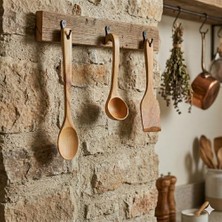 Esmo Home Ahşap Spatula, 28 cm Doğal Kayın Ağacı Yemek Kaşığı, Yapışmaz Tavalar Için Çizmez Mutfak Servis Gereci, El Yapımı Uzun Saplı Hamur ve Servis Spatulası, Sağlıklı Mutfak Seti Yardımcısı