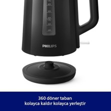 Esmo Home Philips Serisi 3000 Su Isıtıcısı, 1,7 L Yaylı Kapak, Düz Isıtma Elemanı, Işık Göstergesi, Çıkarılabilir Filtre, Çeşitli Güvenlik Sistemleri, Siyah (HD9318/20)