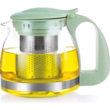 Esmo Home 700 ml Süzgeçli Cam Çaydanlık Üstü Demlik Mavi