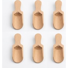 Esmo Home 6 Adet Ahşap Baharat Kaşığı Seti - Doğal Kayın Ağacı Küçük Boy Baharat Ölçeği, Tuz, Şeker Için Dekoratif Mutfak Gereçleri - 7 cm Mini Ahşap Baharat Küreği