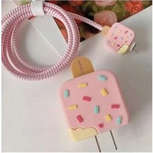 Esmo Home 18W/20W Şarj Başlığı Ile Uyumlu 3D Şarj Başlığı ve Kablo Koruyucu Set