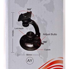 Esmo Home Araç Içi Tablet Tutucu Vakumlu Düz Yüzeylerde Kullanım Çok Fonksiyonlu Siyah