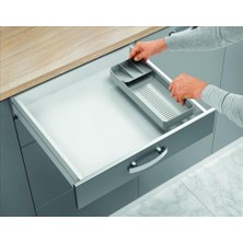 Esmo Home Metaltex Çatal Bıçak Takımı Düzenleyici, Gri ve Siyah, 40-49 cm