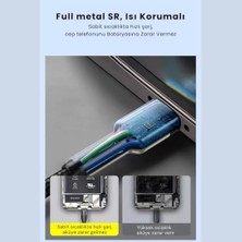 Esmo Home Super Şarj 5A 66W Type-C Şarj Kablosu Kısa Type-C Powerbank Şarj Kablosu Örgü Kopmaz Kablo
