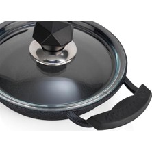 Esmo Home Schäfer Crystal 3 Lü Döküm Sahan Seti 6 Parça-Siyah