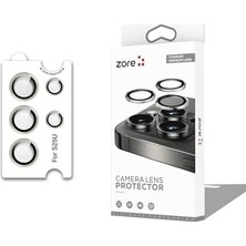 Esmo Home Galaxy S25 Ultra ile Uyumlu Premium Safir Parmak Izi Bırakmayan Anti-Reflective Kamera Lens Koruyucu Cl-12 Gri