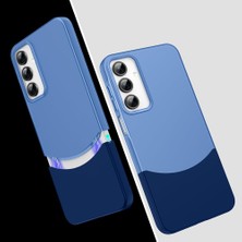 Esmo Home Galaxy A36 ile Uyumlu Kılıf Mıknatıslı Çift Renk Duble Kapak Lacivert