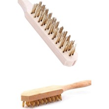 Esmo Home No:4 Tel Fırça Ahşap Saplı Tel Fırça Sık Dişli Sağlam Telli Ahşap Saplı 1410