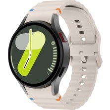 Esmo Home - ile Uyumlu Gt Gt2 Gt3 Gt4 42MM/HONOR 2 20MM Kordon Dekoratif Örgü Çizgili Spor Silikon Kayış - Sarı 2