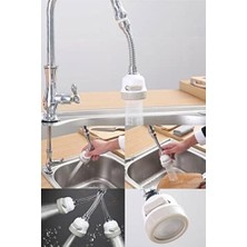 Esmo Home Plastik 3 Fonksiyonlu Mutfak Lavabo Başlığı 360 Derece Döner Musluk Ucu Kireç Tutmaz 1410