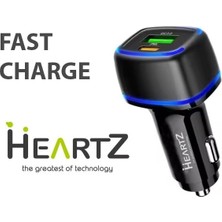 Esmo Home CR01 Araç Şarj Adaptörü Dual Port Pd Araç Şarjı Yeni Nesil Pd + Standart USB Ledli A Kalite Araç Şarj Başlık Fast (Siyah)