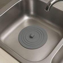 Esmo Home Gri Kötü Koku Önleyici Silikon Mat Gider Tıpası, Kapağı