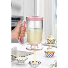 Esmo Home Hamur Porsiyonlayıcı 900ML, Pankek ve Kek Hamuru Dağıtıcı, Damlatmaz Mekanizma, Ölçekli Şeffaf Gövde, Bulaşık Makinesinde Yıkanabilir