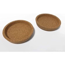 Esmo Home Dutis Ikea 2'li Set Bardak Altlığı "365+" Kahve Kupası, Çay Fincanı ve Evrensel Bardaklar Için Cam Altlık, Çap 10 Cm, Mantar