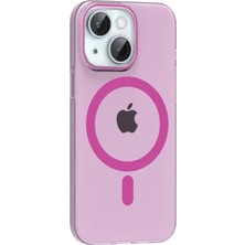 Esmo Home - 13 ile Uyumlu "13 & 14" Blank Magsafe ile Uyumlu Şeffaf Sert Pc Premium Kapak/kılıf - Pembe - Pembe