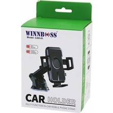 Esmo Home Araç Telefon Tutucu, 360° Dönebilen, Uzatılabilir Kol, Vantuzlu, Ayarlanabilir Genişlik, Oto Telefon Tutacağı