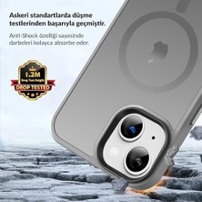 Esmo Home Bix 14 Plus / 15 Plus Magsafe Uyumlu Kılıf Tam Koruma Manyetik Darbe Emici Gri