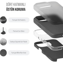 Esmo Home Kılıf Ince Sıvı Silikon 3 Katmanlı Tam Kaplamalı Yumuşak Jel Kauçuk Kılıf Kapak, Siyah (11 Pro Max) (50)