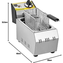 Esmo Home Remta R90 Elektrikli Fritöz, 3 L, 2500 W, Gümüş Rengi, Yüksek Hassasiyetli Termostat