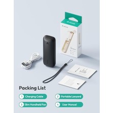 Esmo Home Aecooly Ince Taşınabilir Fan, Ince Elde Taşınabilir Fan, USB Şarj Edilebilir Mini Kişisel [24H Maksimum Soğutma Süresi], Seyahat Için Akülü Küçük Katlanabilir Cep, Yaz, Kadın ve Erkekler, Kızlar Için
