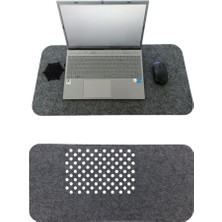 Yenibağ Masa Üstü Mouse Pad ve Bilgisayar Düzenleyici 70X32 cm – Antibakteriyel Mat, Doğal Keçe Mat, Masa Koruyucu Altlık, Ofis ve Ev Için Minimalist Tasarım (Koyu Gri)