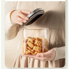 Esmo Home Deconox 450ML Sızdırmaz Vakumlu Metal Kapaklı Borosilikat Cam Kavanoz – Hava Geçirmez & Dayanıklı Gıda Saklama Kabı (10CM x 10CM)