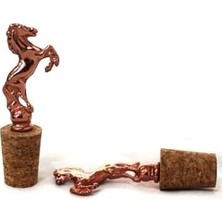 Esmo Home Rose Şahlanan At Figürlü 2 Adet Mantar Tıpa - Şarap Yağdanlık Şişe